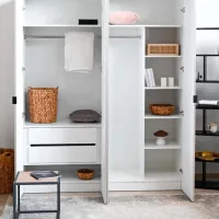 Шкаф Линейный Fabrik Home Hardy 180 x 55см x 220 / ЛДСП / Серый photo 4