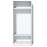 Шкаф Линейный Fabrik Home Hardy 90 x 55см x 220 / ЛДСП / Белый глянец photo 3