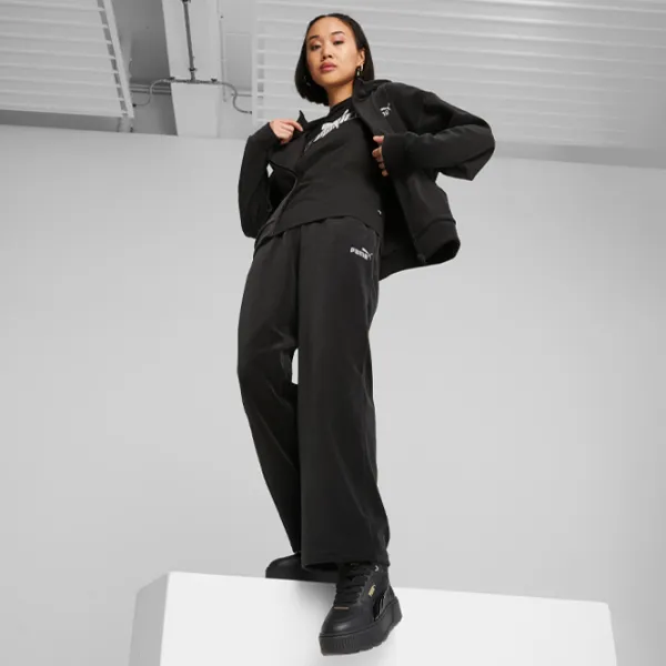 Pantaloni sportivi pentru femei Puma Ess Elevated Velour Straight Pants XS/ Black photo 3 Pantaloni sportivi pentru femei Puma Ess Elevated Velour Straight Pants XS/ Black photo 3