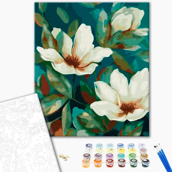 Pictură pe numere BrushMe Gingășia florilor 50 x 40 cm/ Verticală photo 2