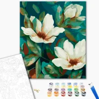 Pictură pe numere BrushMe Gingășia florilor 50 x 40 cm/ Verticală photo 2