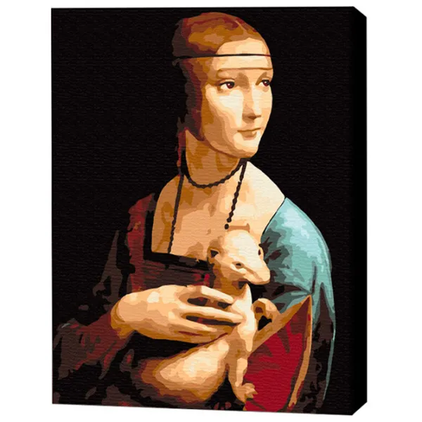 Картина по номерам BrushMe Дама с горностаем. Леонардо да Винчи 50 x 40 см/ Вертикальная photo 3 Картина по номерам BrushMe Дама с горностаем. Леонардо да Винчи 50 x 40 см/ Вертикальная photo 3