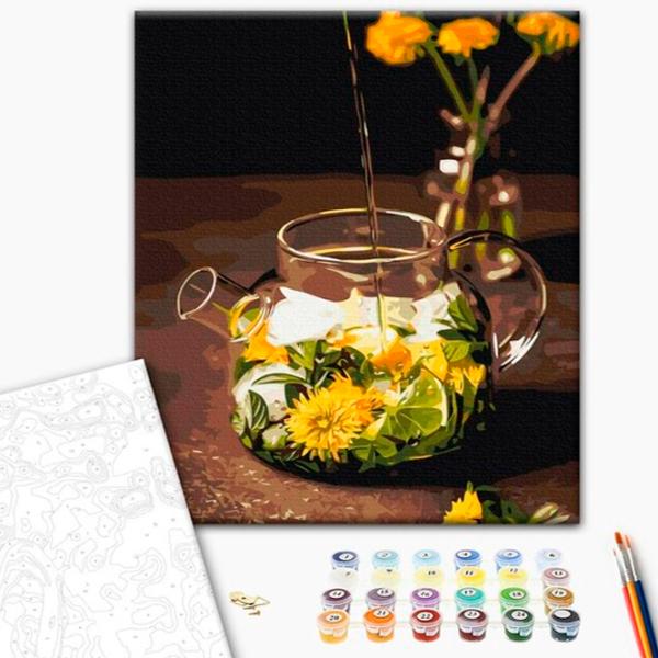 Pictură pe numere BrushMe Pentru o ceașcă de liniște 50 x 40 cm/ Verticală photo 2