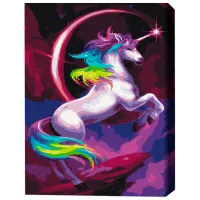 Картина по номерам BrushMe Сказочный радужный единорог 40 x 30 cm/ Вертикальная photo 3