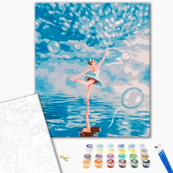 Картина по номерам BrushMe Голубая балерина 50 x 40 см/ Вертикальная photo 2 Картина по номерам BrushMe Голубая балерина 50 x 40 см/ Вертикальная photo 2