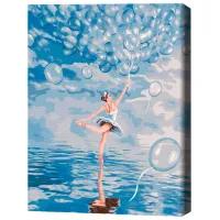Картина по номерам BrushMe Голубая балерина 50 x 40 см/ Вертикальная photo 3
