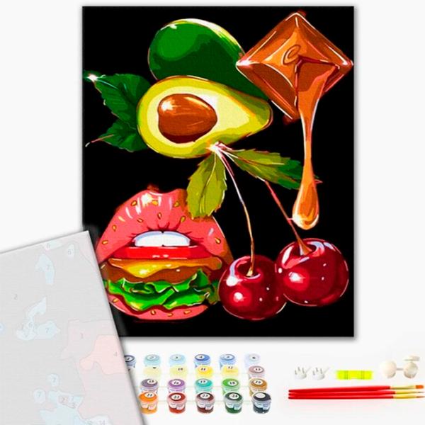 Pictură pe numere BrushMe Aspect gourmet 50 x 40 cm/ Verticală photo 2