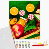 Картина по номерам BrushMe Апельсины из корзинки 50 x 40 см/ Вертикальная photo 2