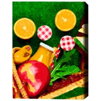 Картина по номерам BrushMe Апельсины из корзинки 50 x 40 см/ Вертикальная photo 3