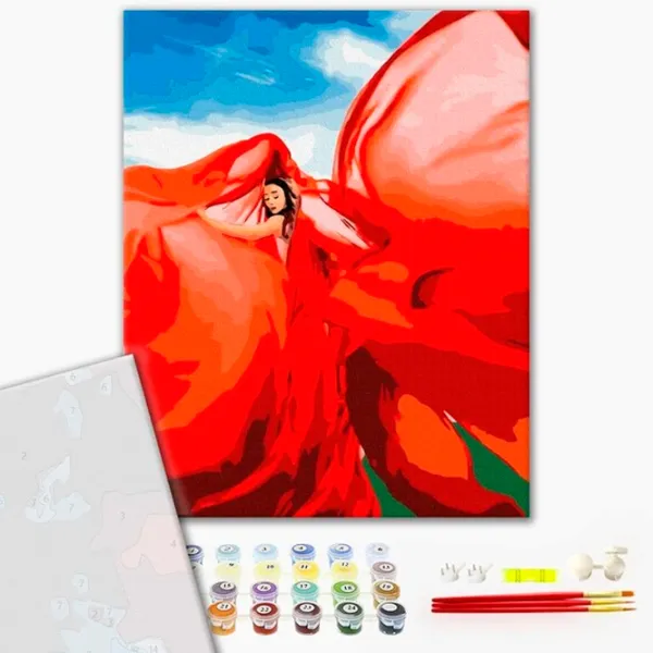 Картина по номерам BrushMe Женщина в красном 50 x 40 см/ Вертикальная photo 2 Картина по номерам BrushMe Женщина в красном 50 x 40 см/ Вертикальная photo 2