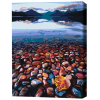 Pictură pe numere BrushMe Coasta stâncoasă 50 x 40 cm/ Verticală photo 3