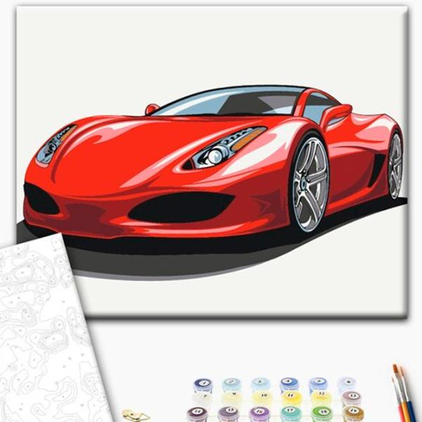 Картина по номерам BrushMe Гонки 40 x 30 cm/ Горизонтальная photo 2