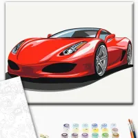 Картина по номерам BrushMe Гонки 40 x 30 cm/ Горизонтальная photo 2