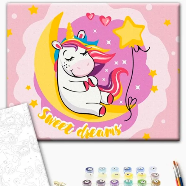 Картина по номерам BrushMe Мечта единорога 40 x 30 cm/ Горизонтальная photo 2