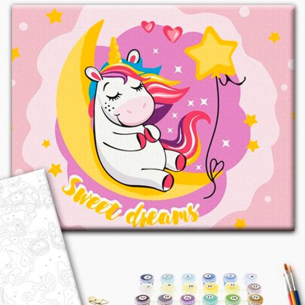 Картина по номерам BrushMe Мечта единорога 40 x 30 cm/ Горизонтальная photo 2