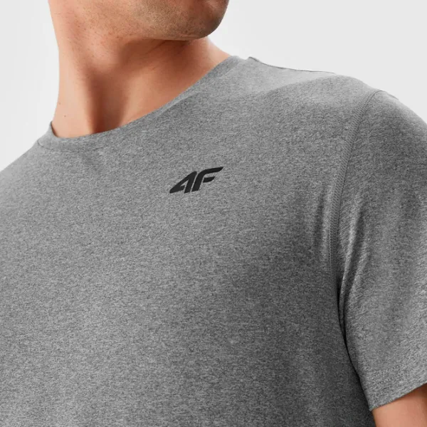 Футболка для мужчин 4F 4FAW23TFTSM449-27M 90% полиэстер, 10% эластан/ Серый photo 4