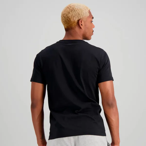 Tricou pentru bărbați New Balance Essentials Stacked Logo 100% bumbac/ Black photo 4