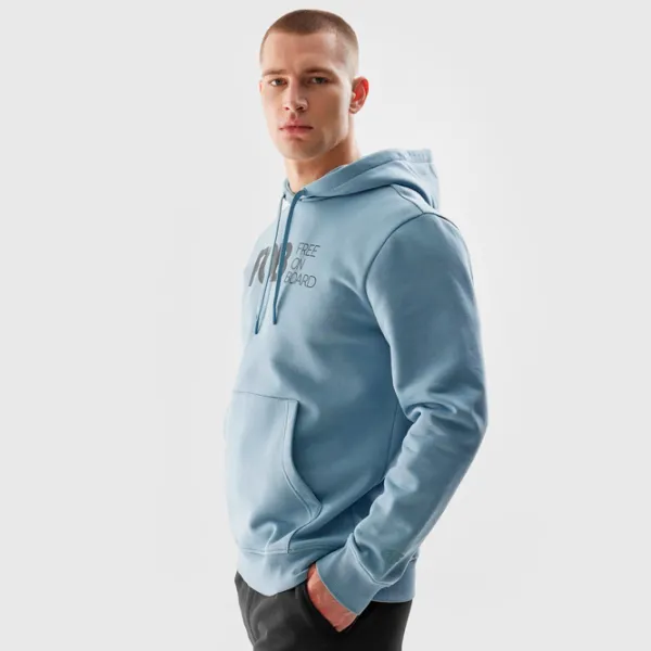 Hanorac pentru bărbați 4F 4FAW23TSWSM0713 Drept/ Blue photo 2