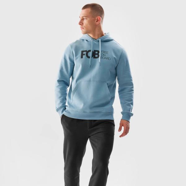 Hanorac pentru bărbați 4F 4FAW23TSWSM0713 Drept/ Blue photo 3