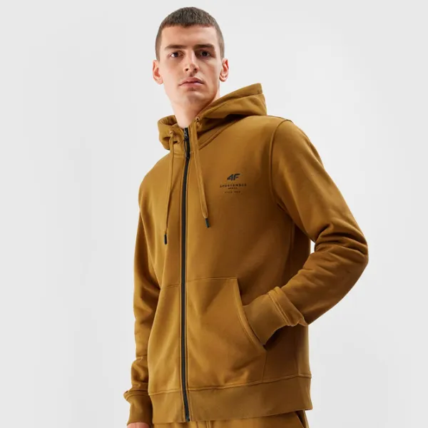 Hanorac pentru bărbați 4F 4FAW23TSWSM0774 Drept/ Gold photo 2