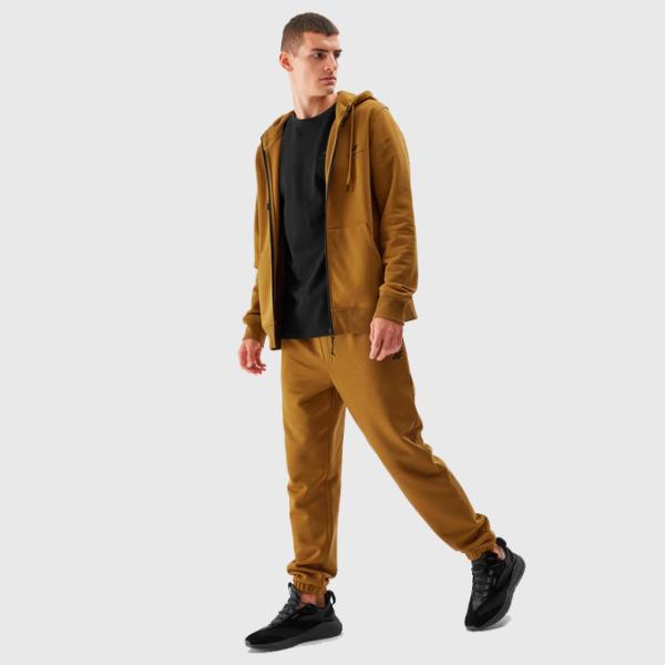 Hanorac pentru bărbați 4F 4FAW23TSWSM0774 Drept/ Gold photo 3