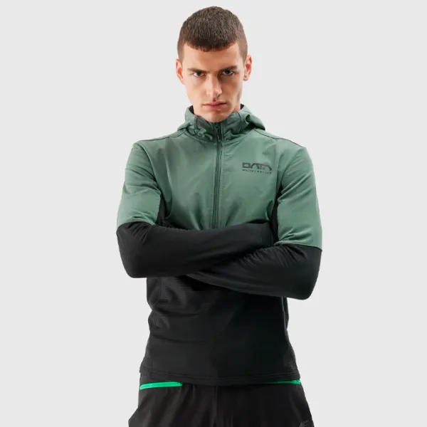 Hanorac pentru bărbați 4F 4FAW23TFLEM117 Strâmt/ Olive khaki photo 4