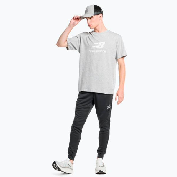 Футболка для мужчин New Balance Essentials Stacked Logo 100% хлопок/ Серый photo 6 Футболка для мужчин New Balance Essentials Stacked Logo 100% хлопок/ Серый photo 6