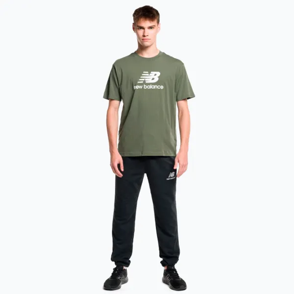 Tricou pentru bărbați New Balance Essentials Stacked Logo 100% bumbac/ Olive Green photo 4 Tricou pentru bărbați New Balance Essentials Stacked Logo 100% bumbac/ Olive Green photo 4
