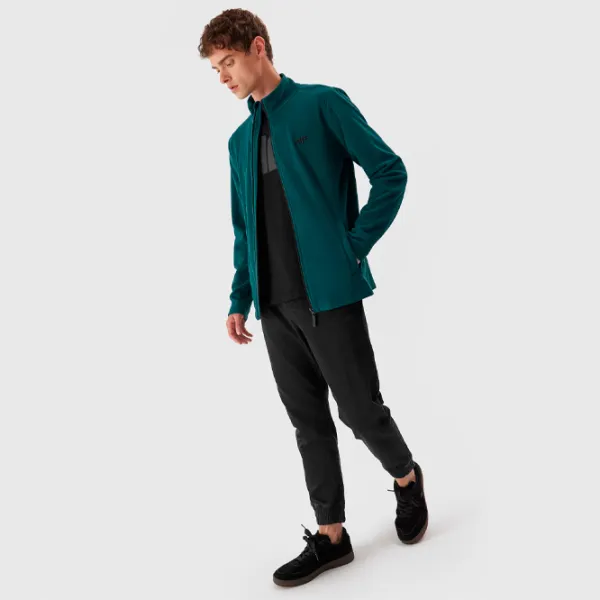 Hanorac pentru bărbați 4F 4FAW23TFLEM120 Drept/ Turquoise photo 3