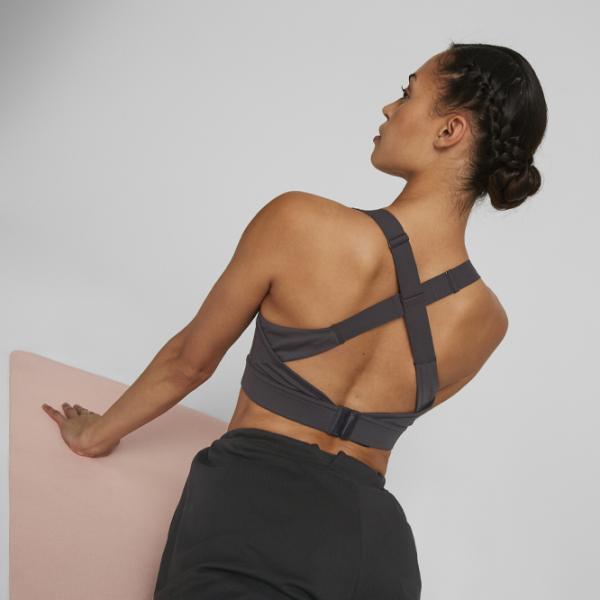 Bustieră pentru femei Puma Mid Impact Yogini Cross Over Black photo 4