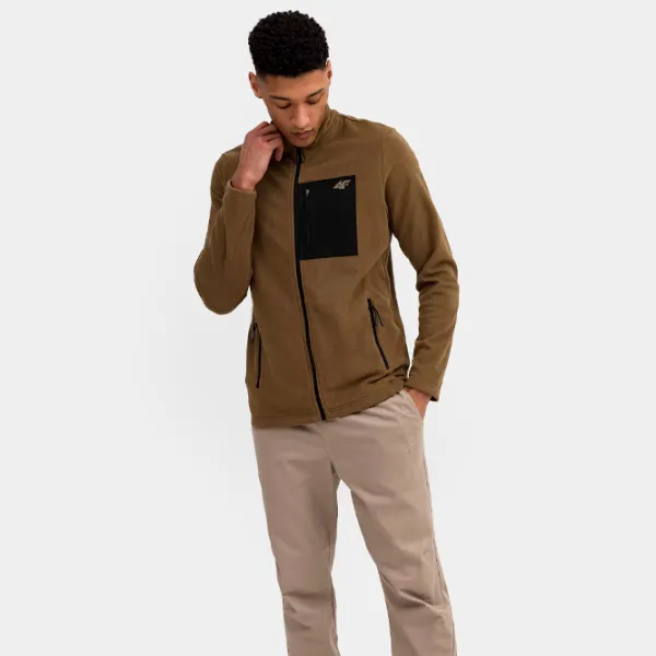 Hanorac pentru bărbați 4F 4FSS23TFLEM074 Drept/ Brown photo 3