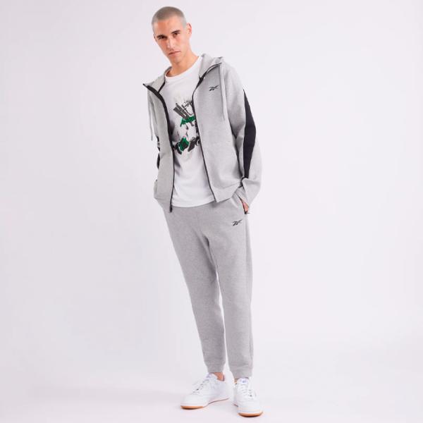 Hanorac pentru bărbați Reebok DreamBlend FZ Drept/ Grey photo 2