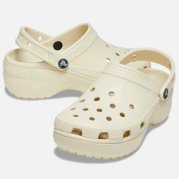 Сабо для женщин Crocs Classic Platform Clog W 41 - 42/ Слоновая кость photo 2