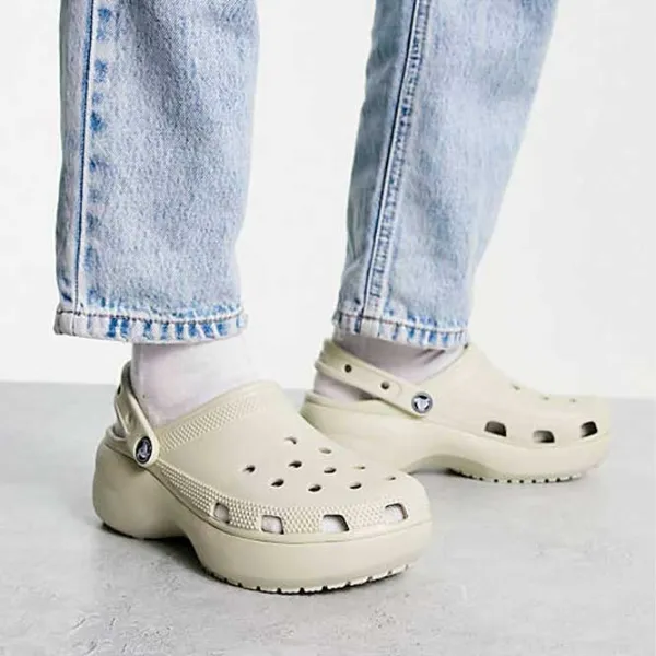 Сабо для женщин Crocs Classic Platform Clog W 41 - 42/ Слоновая кость photo 5