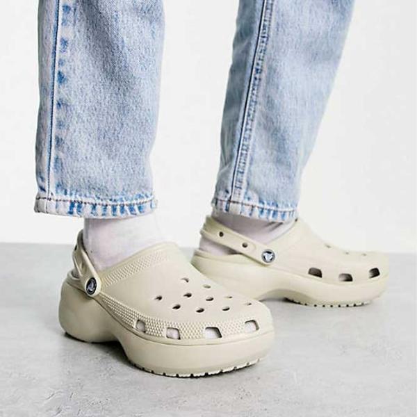 Сабо для женщин Crocs Classic Platform Clog W 41 - 42/ Слоновая кость photo 5