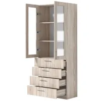 Dulap cu vitrină Fabrik Home Office-Line №3 LPAL/ Sonoma Oak photo 2