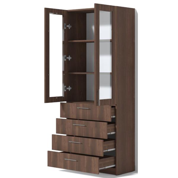 Dulap cu vitrină Fabrik Home Office-Line №3 LPAL/ Walnut photo 2