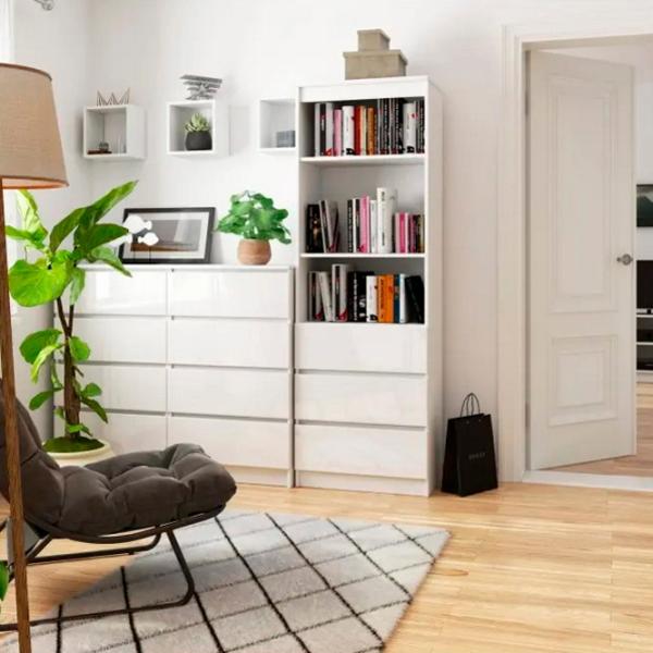 Dulap cu polițe Akord R60 3SZ2P 180 x 60 x 35/ LPAL/ White photo 3