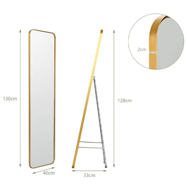 Oglindă Costway HZ10075YE Metal/ Dreptunghiular photo 2