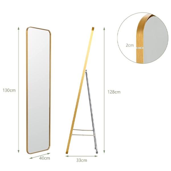 Oglindă Costway HZ10075YE Metal/ Dreptunghiular photo 2