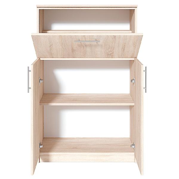 Шкаф Fabrik Home Office-Line №9 126см x 80см x 40см/ ЛДСП/ Дуб Сонома photo 3