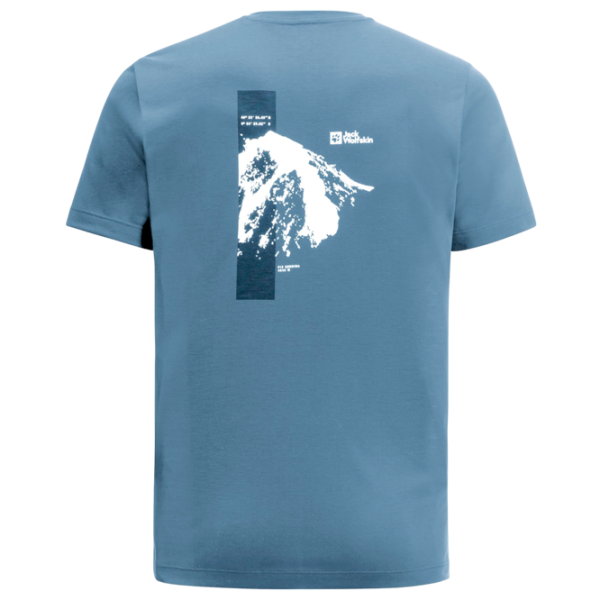 Футболка для мужчин Jack Wolfskin Vonnan S/ S Graphic T M 100% полиэстер/ Elemental Blue photo 2 Футболка для мужчин Jack Wolfskin Vonnan S/ S Graphic T M 100% полиэстер/ Elemental Blue photo 2