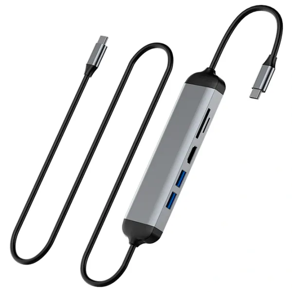Адаптер Hub WIWU Alpha 521 USB Type-C/ Серый photo 2
