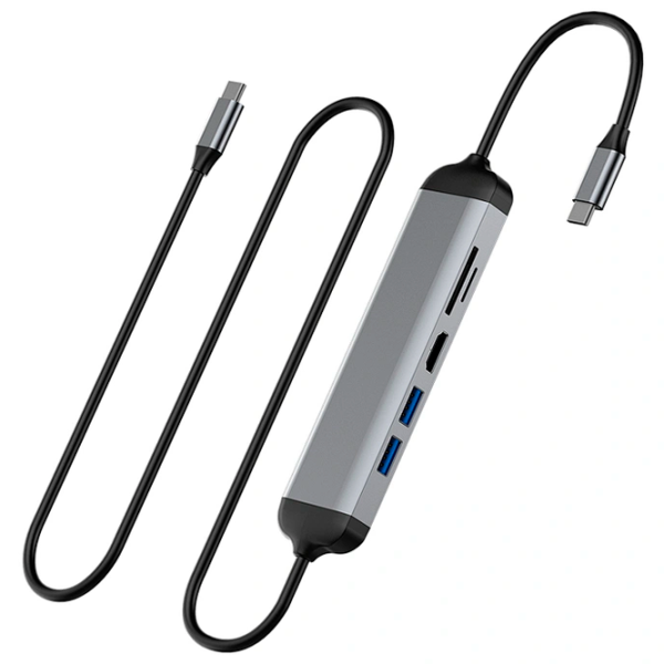 Адаптер Hub WIWU Alpha 521 USB Type-C/ Серый photo 2