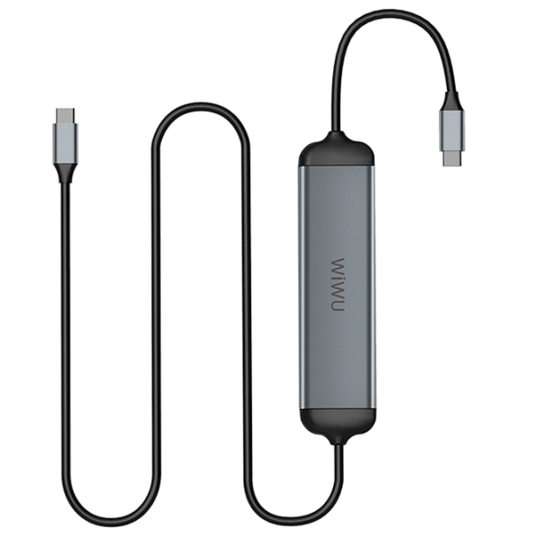 Адаптер Hub WIWU Alpha 521 USB Type-C/ Серый photo 3