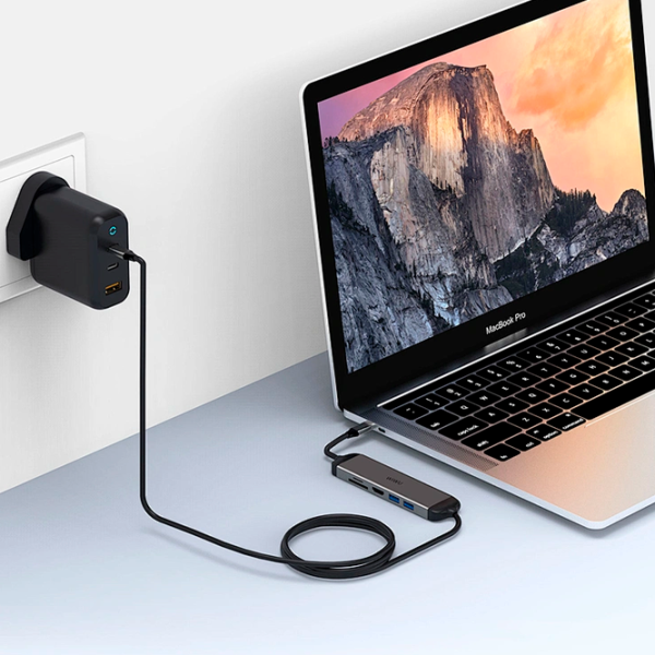Адаптер Hub WIWU Alpha 521 USB Type-C/ Серый photo 6