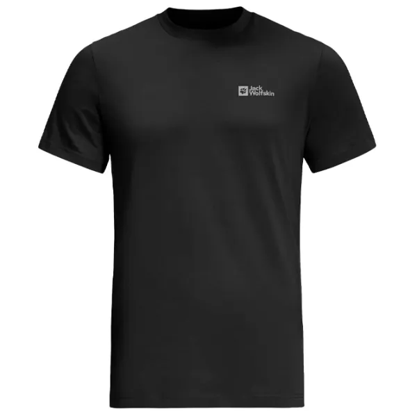 Футболка для мужчин Jack Wolfskin Essential T M 100% хлопок/ Черный photo 3 Футболка для мужчин Jack Wolfskin Essential T M 100% хлопок/ Черный photo 3