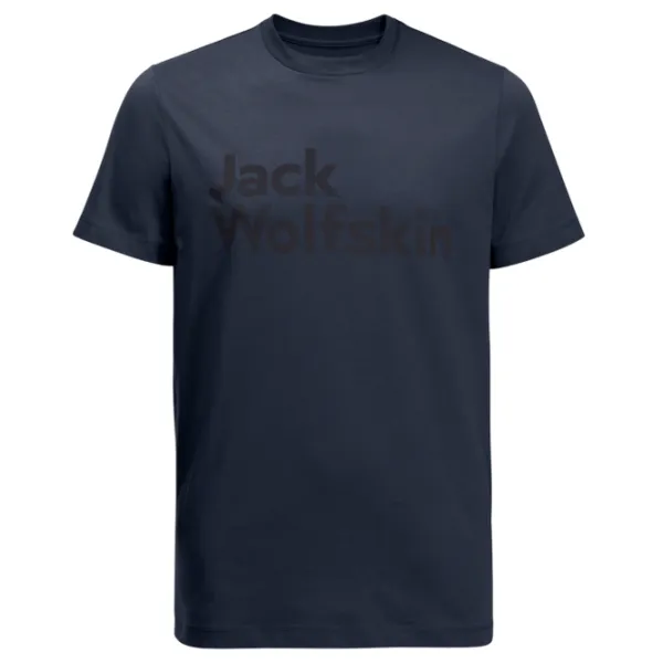 Tricou pentru bărbați Jack Wolfskin Essential Logo T M 100% bumbac/ Black photo 3