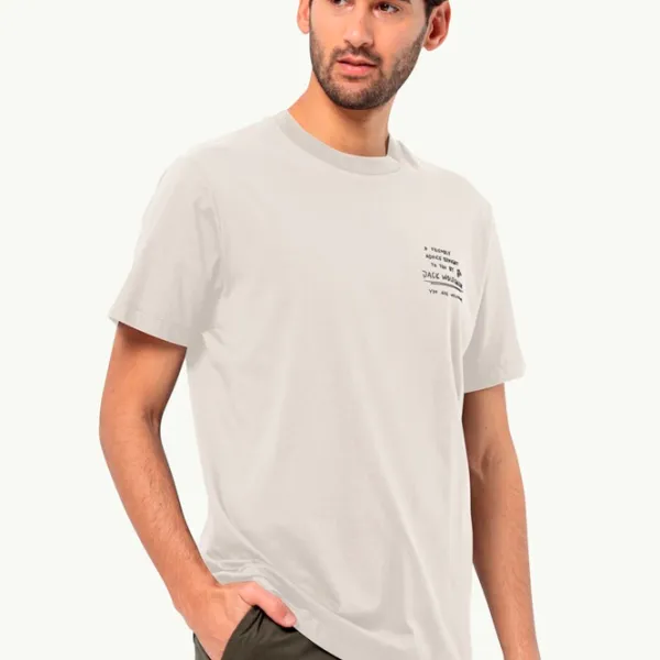 Футболка для мужчин Jack Wolfskin Journey T M 100% хлопок/ Бежевый photo 2