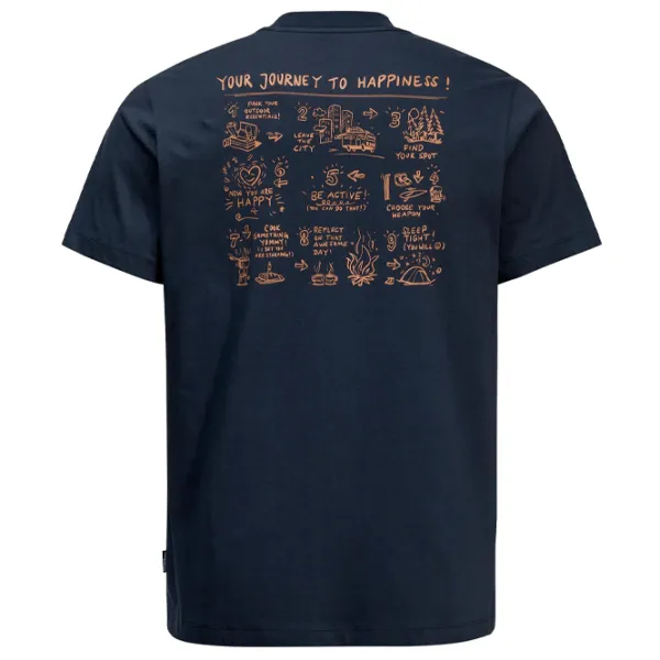 Tricou pentru bărbați Jack Wolfskin Journey T M 100% bumbac/ Navy photo 2